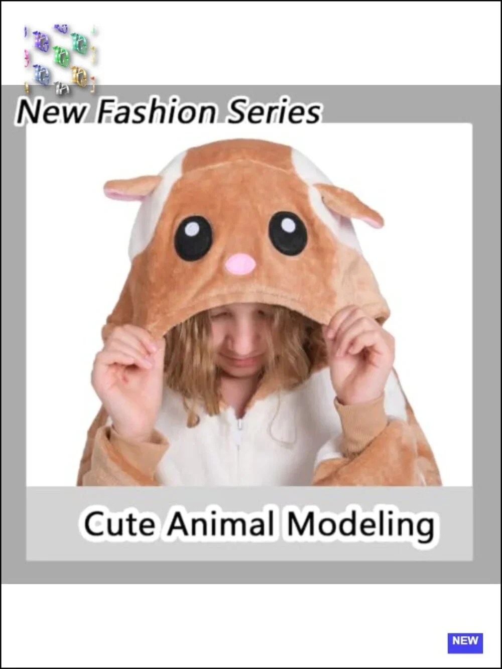 Kids Fleece Animal Onesie Pajamas Cosplay Costume with Zipper